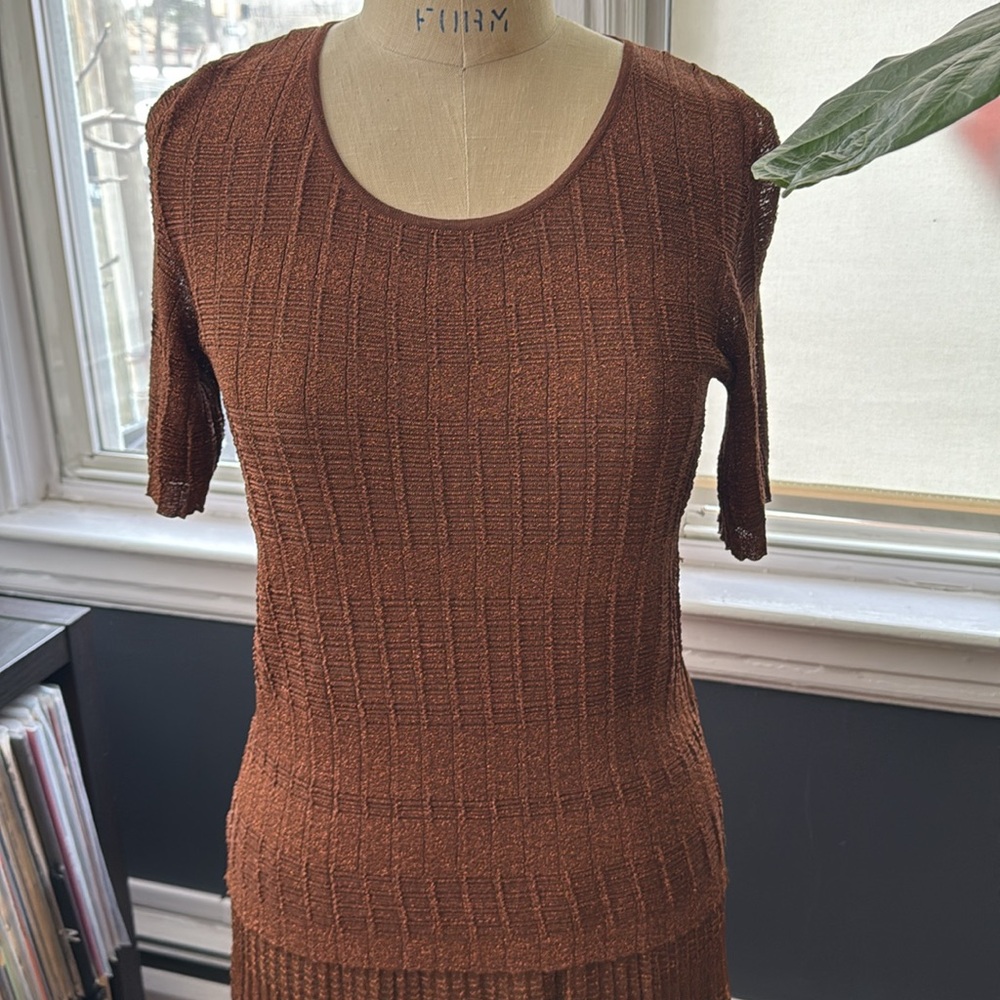 Stunning Metallic Knit Set by Italian Brand Falconeri - Medium - Picture 6 of 15